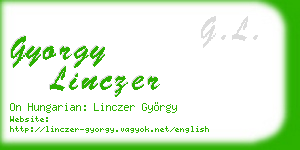 gyorgy linczer business card
